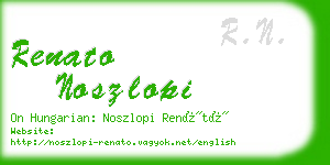 renato noszlopi business card